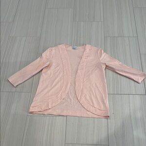 Light Pink Open Front Cardigan